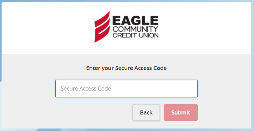 secure access code input screen